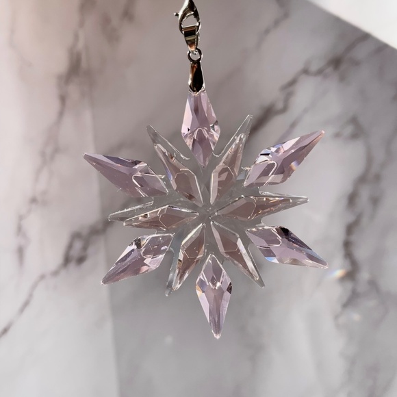 Crystal Snowflake Sun Catcher Christmas Tree Decor Czech Bohemia Crystal Gift - Picture 12 of 15